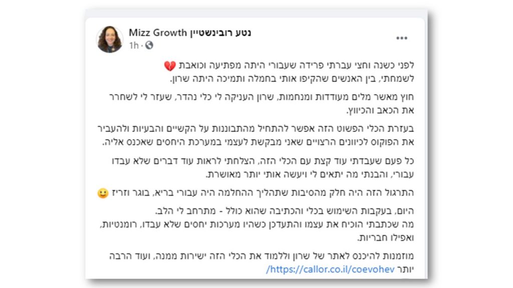 המלצה מנטע רובינשטיין